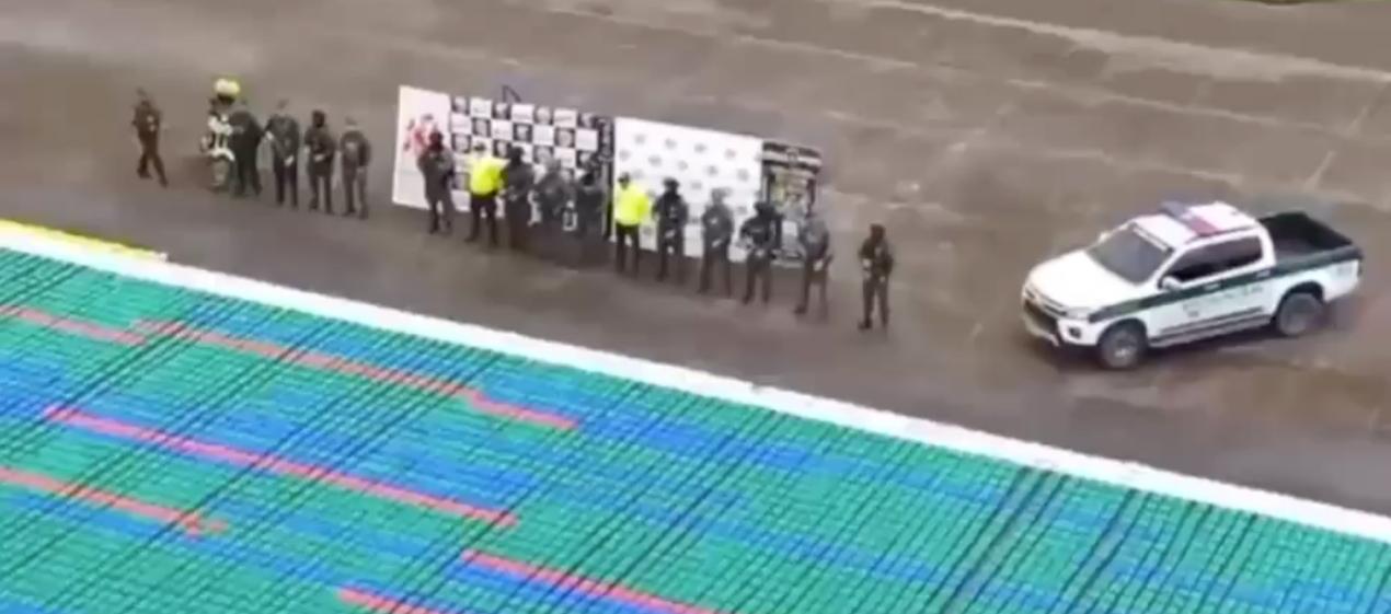 Marihuana incautada por la Policía y el Ejército. 