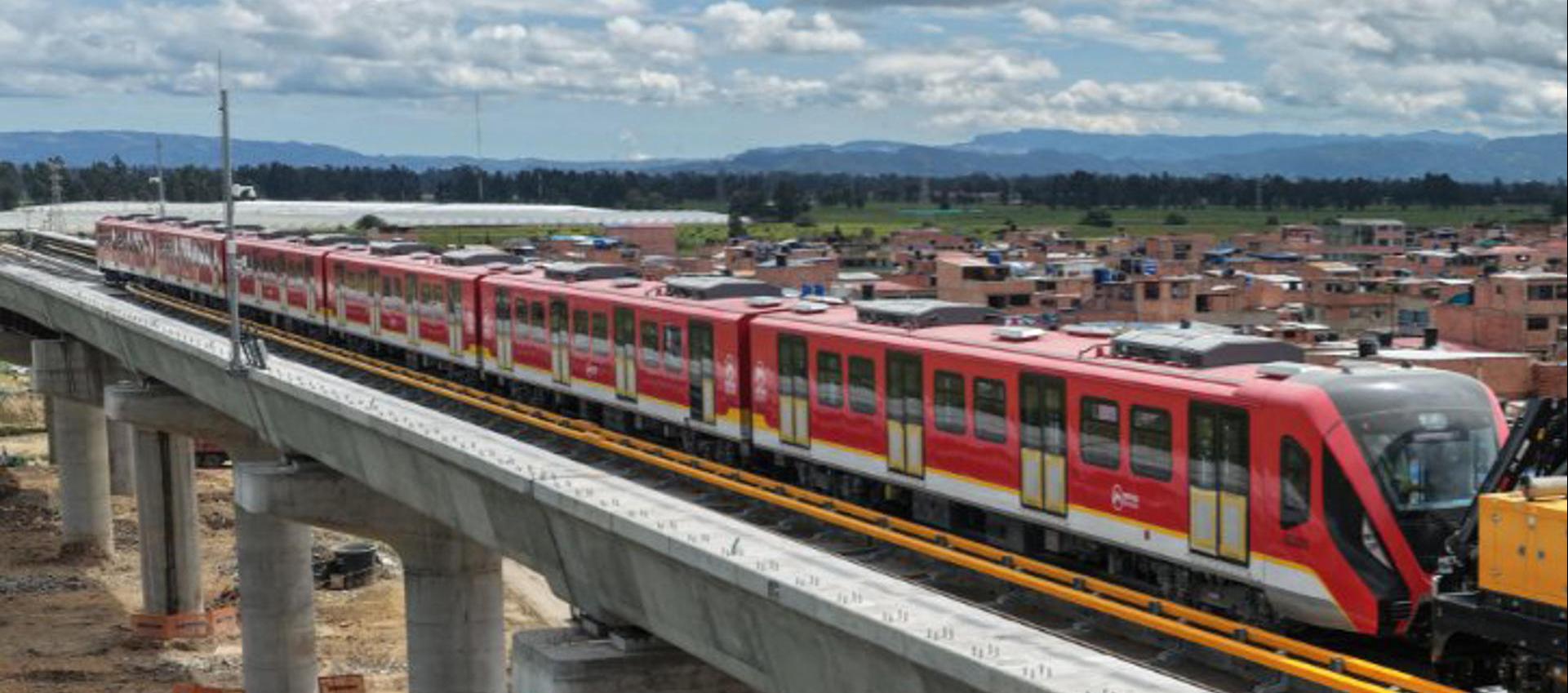 El Metro de Bogotá de las pruebas de rodaje.