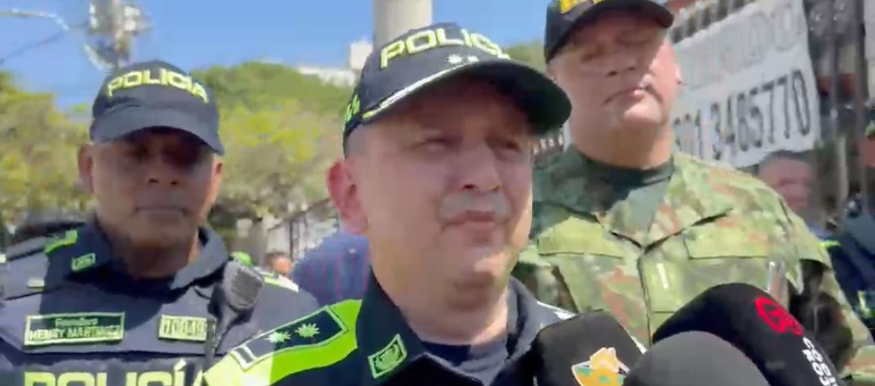 General Miguel Camelo, comandante de la Policía Metropolitana de Barranquilla. 