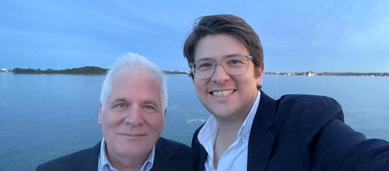 Miguel Uribe Londoño y su hijo Miguel Uribe.