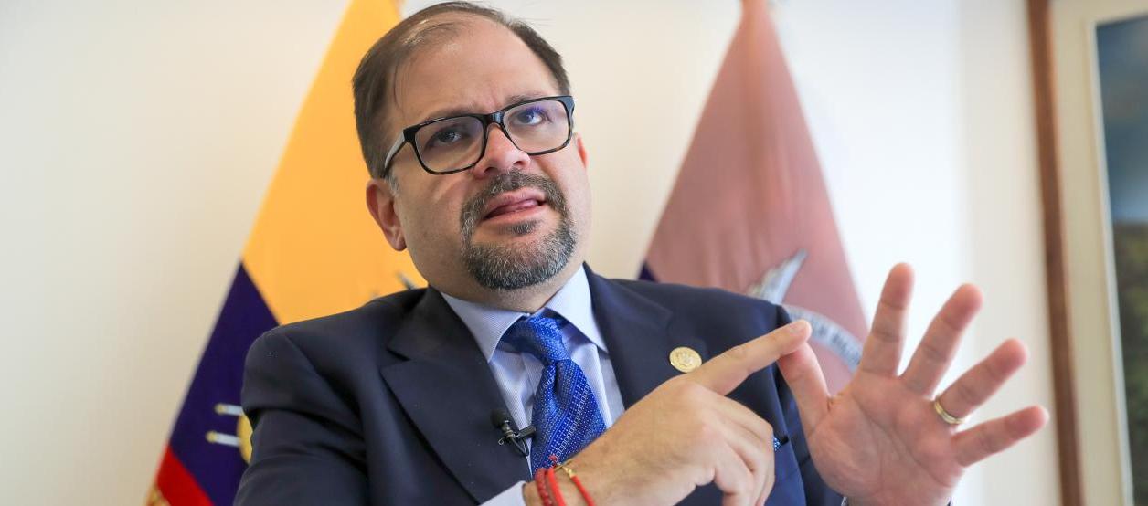 El ministro del Interior de Ecuador, John Reimberg. 