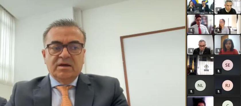 Olmedo López en audiencia. 