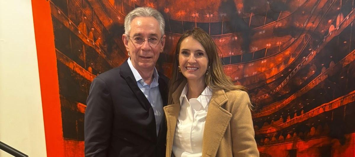 El senador electo Yessid Pulgar y la candidata Paloma Valencia.
