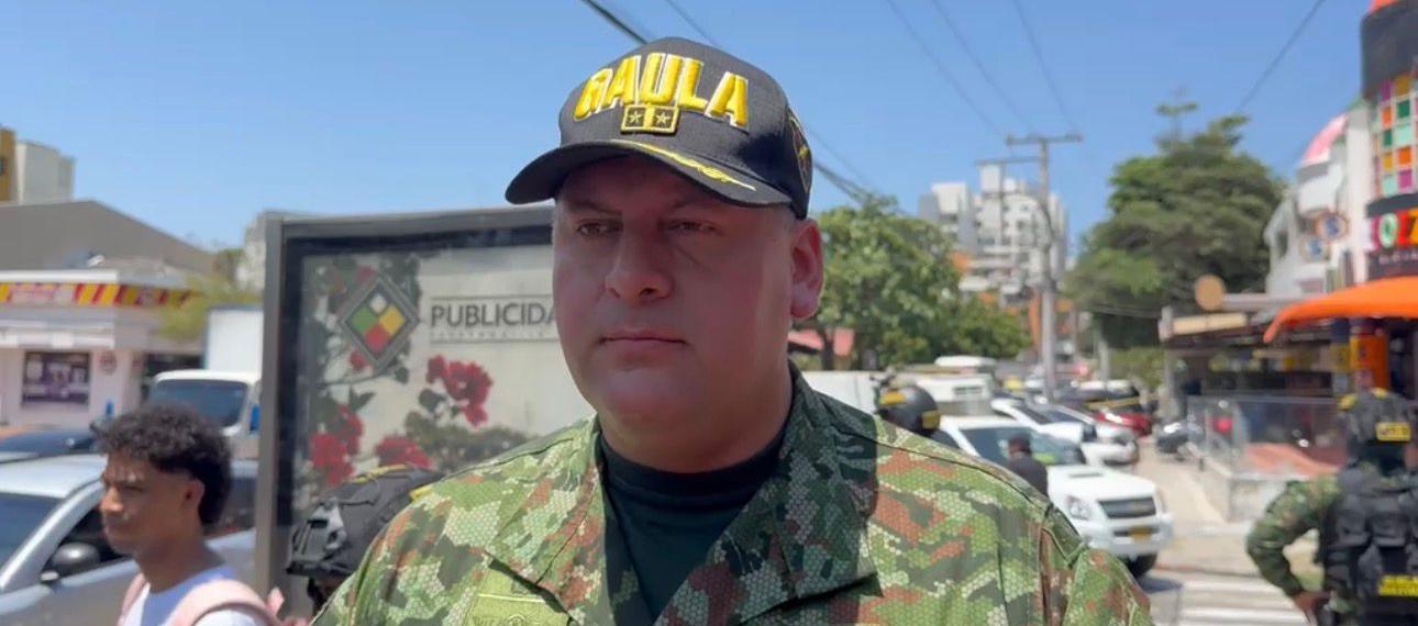 Teniente coronel, Andrés Agudelo, comandante del Gaula Militar Caribe.
