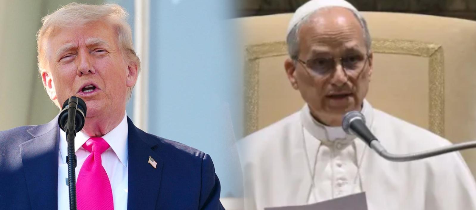 El Presidente Donald Trump y el papa León XIV.