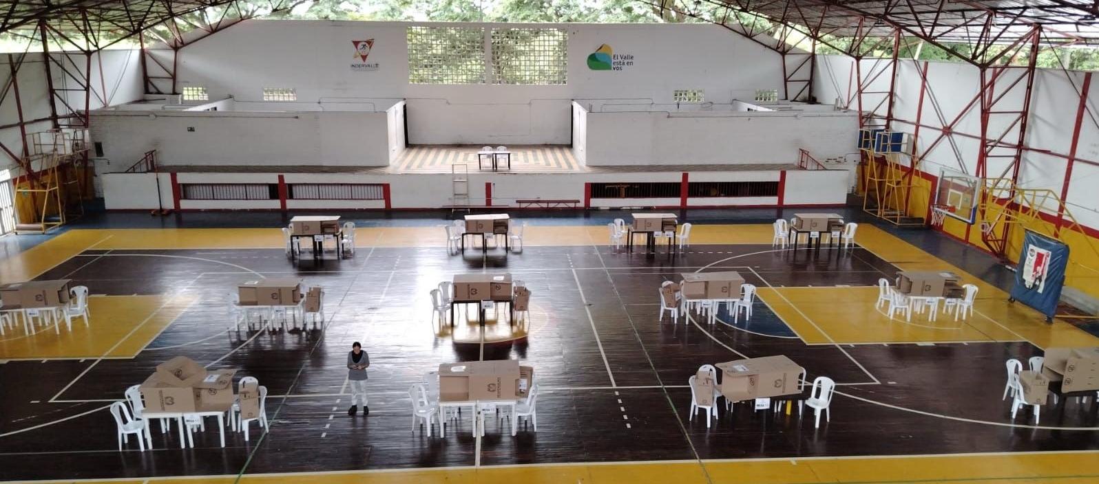 Un puesto de votación en el Valle del Cauca