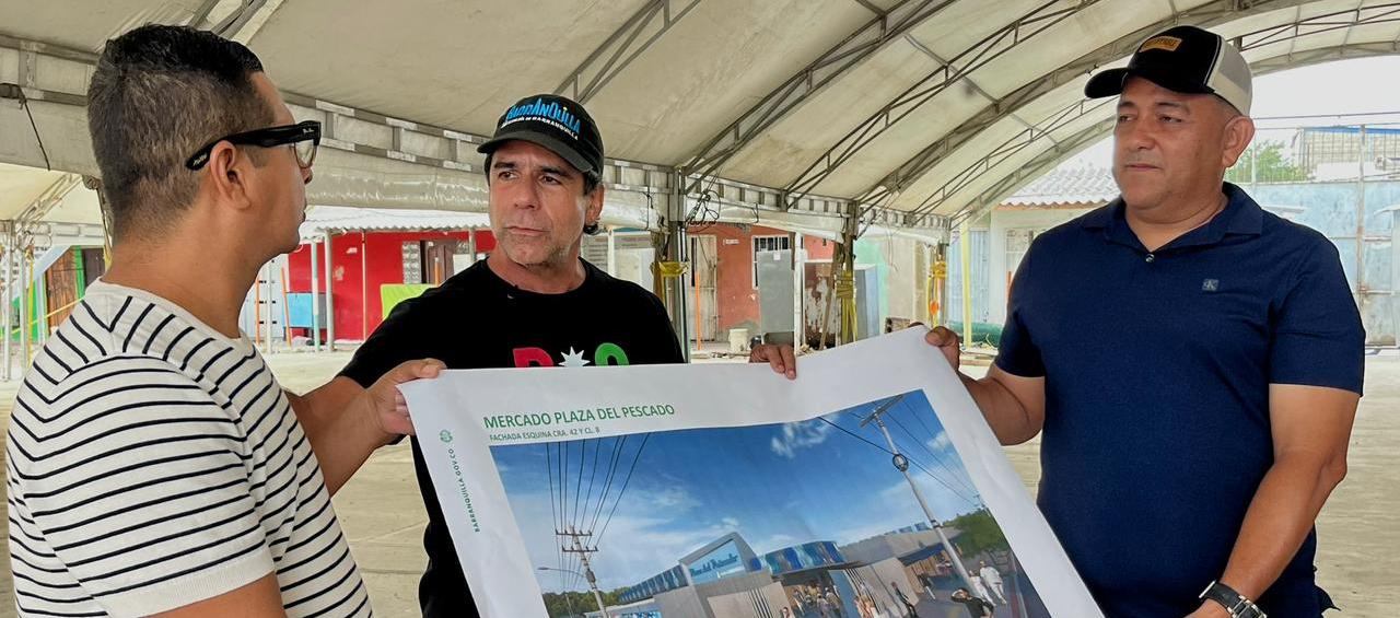 El alcalde Alejandro Char presentó el render de la nueva Plaza del Pescado.