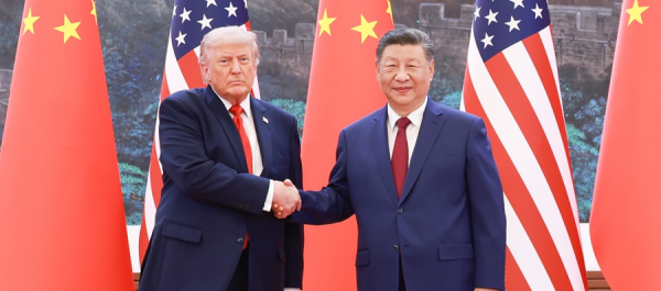  Xi Jinping, presidente de China y Donald Trump, presidente de E.E.U.U. se reúnen para hablar sobre aranceles. 
