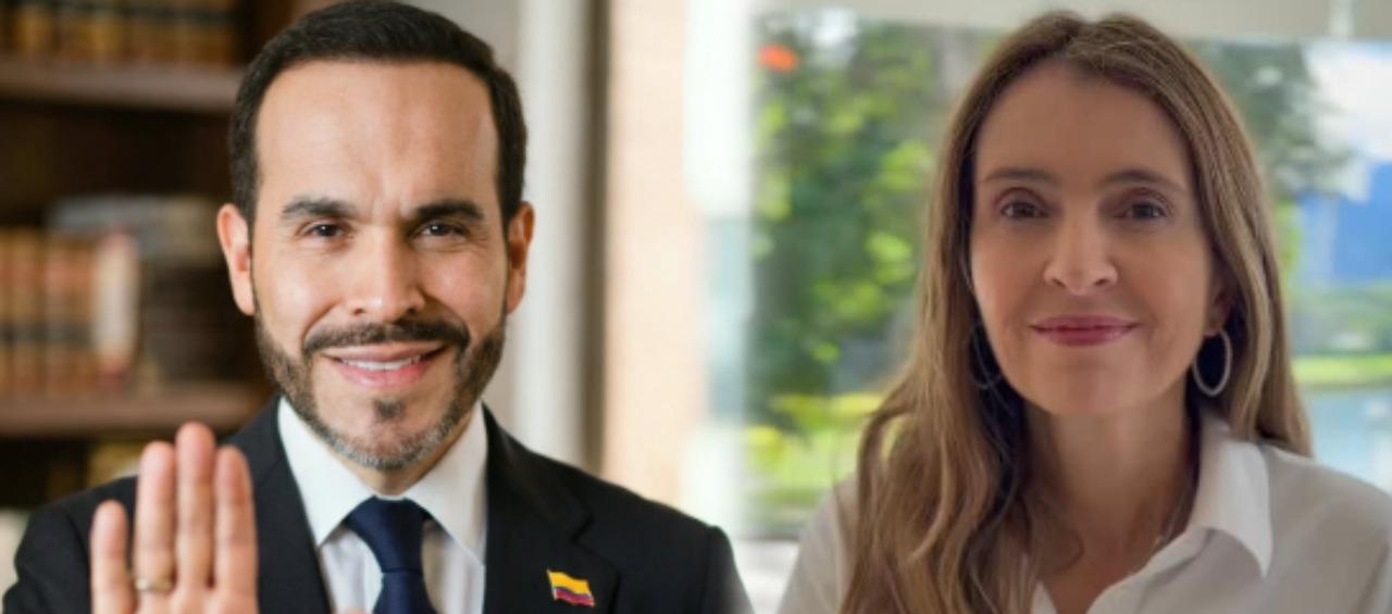 Los candidatos Abelardo De La Espriella y Paloma Valencia.