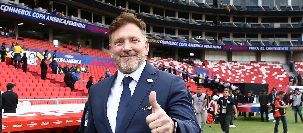 El presidente de la Conmebol, Alejandro Domínguez.