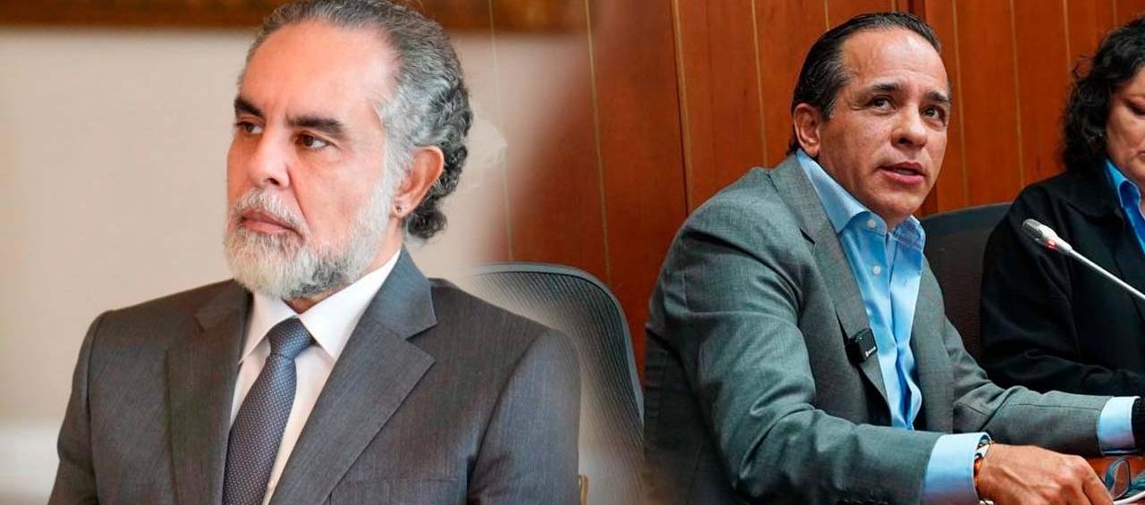 (Izq. a Der.) Armando Benedetti y Alexander López Maya. 