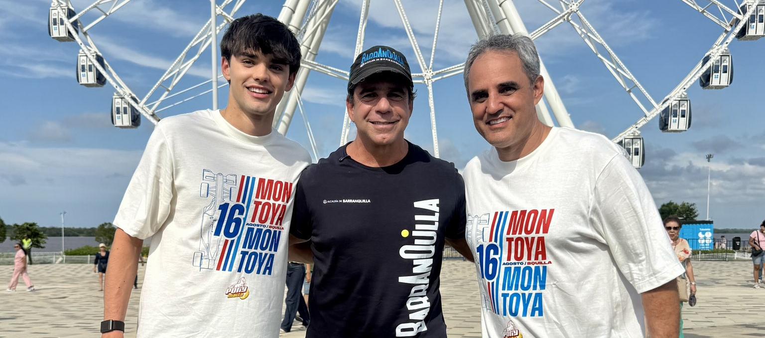 Alejandro Char se reunió recientemente en Barranquilla con el expiloto bogotano Juan Pablo Montoya y su hijo Sebastián.