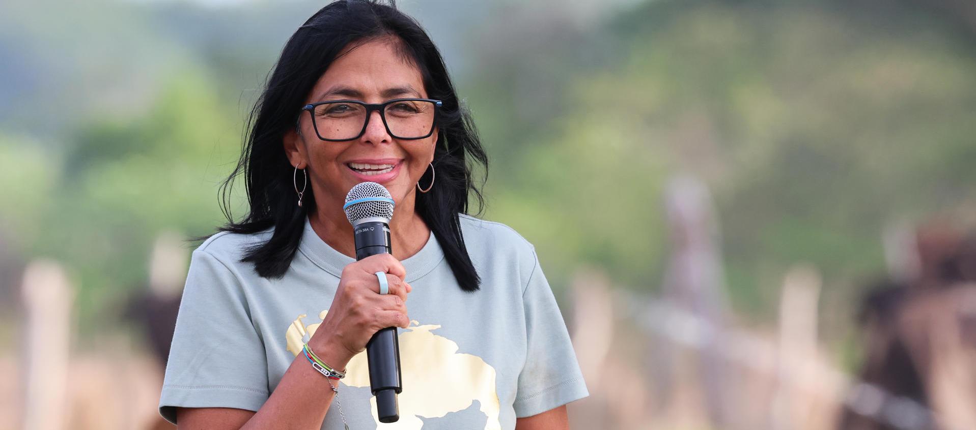 Delcy Rodríguez, presidenta encargada de Venezuela. 