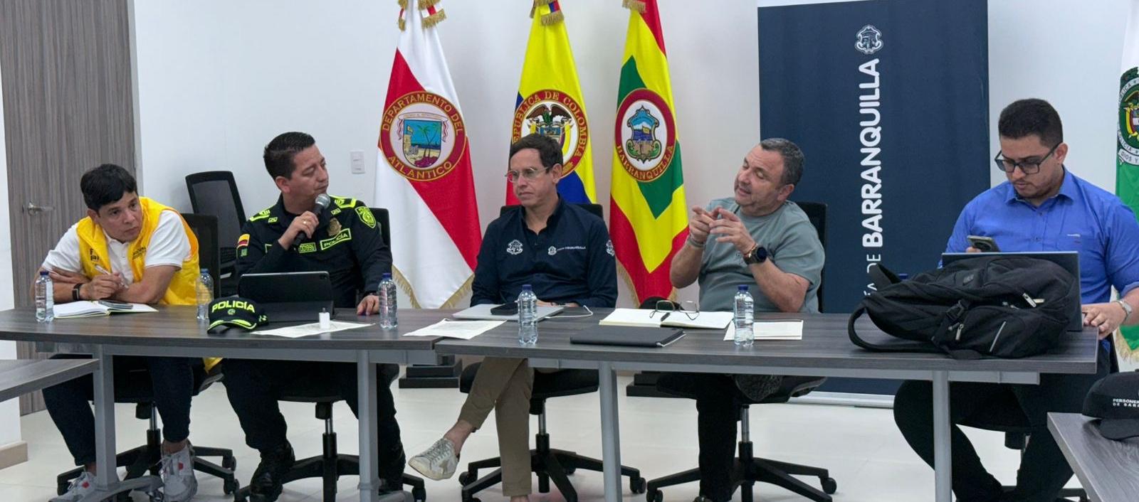 Reunión sobre el plan de seguridad para elecciones en Barranquilla. 