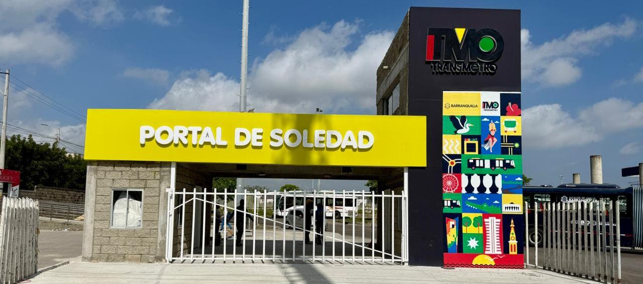 Estación de Transmetro en el municipio de Soledad. 