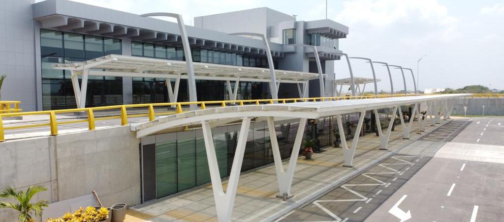 El aeropuerto Ernesto Cortissoz.