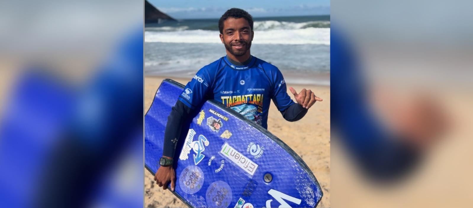 Thomas Rovira, bodyboarder atlanticense accidentado en Brasil. 