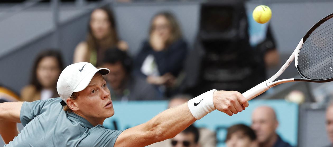 El italiano Jannick Sinner durante su partido contra Alexander Zverev.