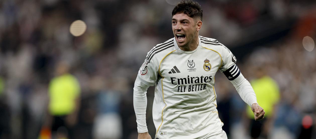 El uruguayo Fede Valverde, mediocampista del Real Madrid.