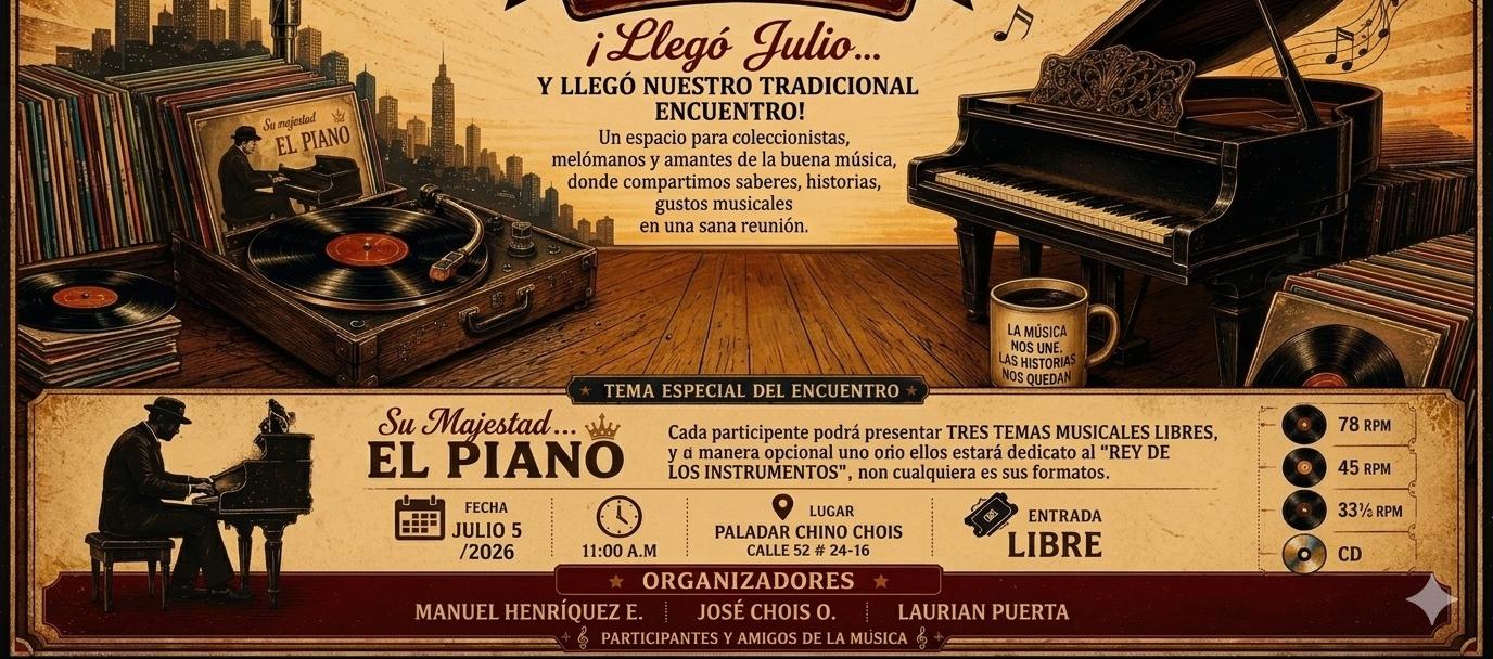 Afiche de la audición del domingo 5 de julio de 'Amigos de la Música'.
