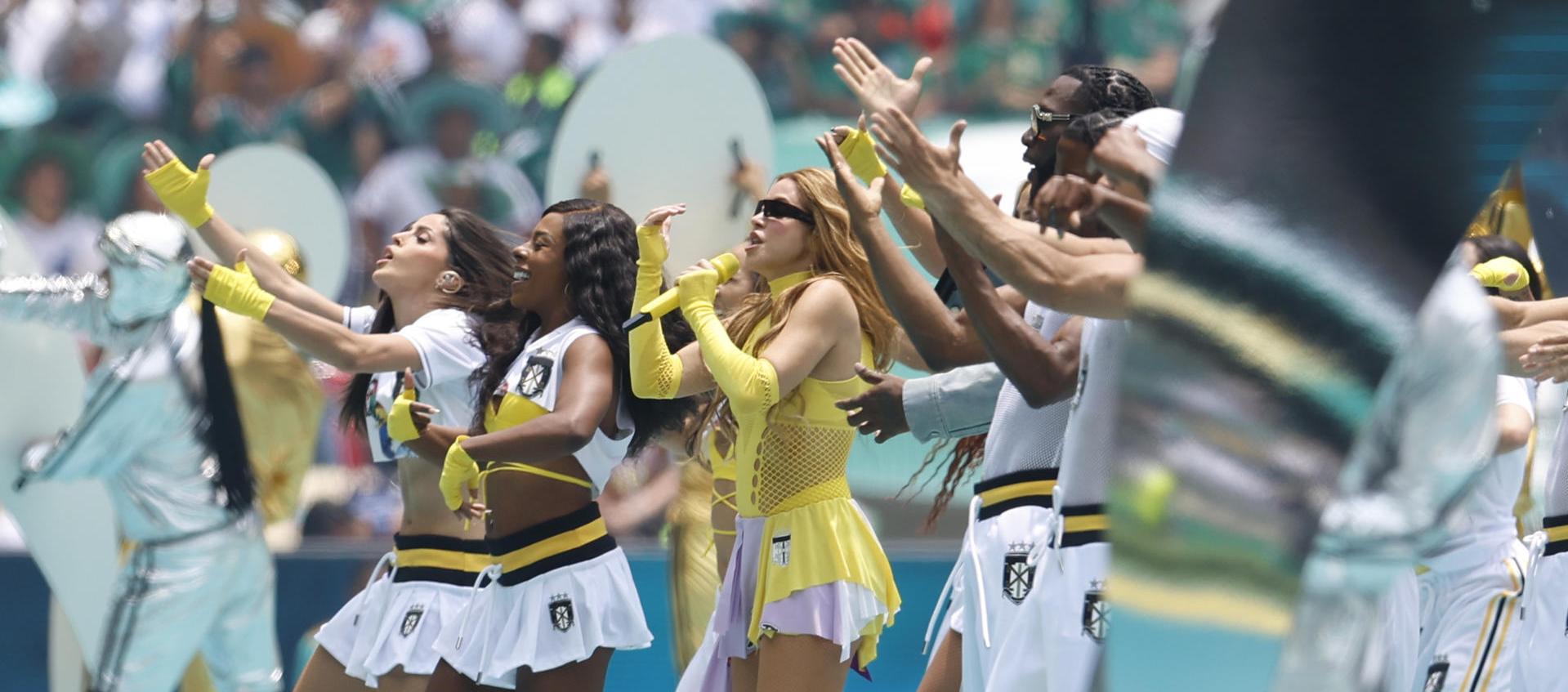 Shakira en la inauguración del Mundial. 