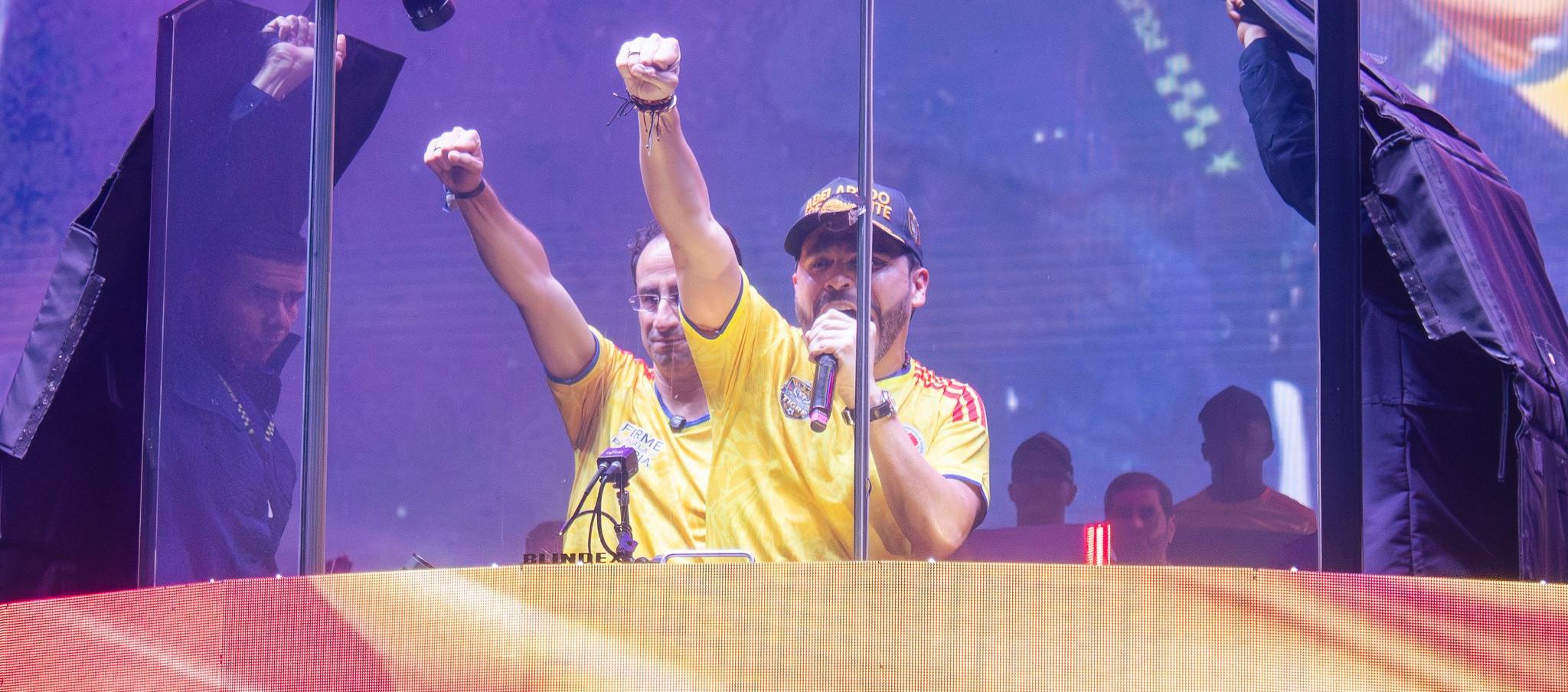 Los candidatos José Manuel Restrepo y Abelardo De La Espriella, ganadores el pasado domingo.