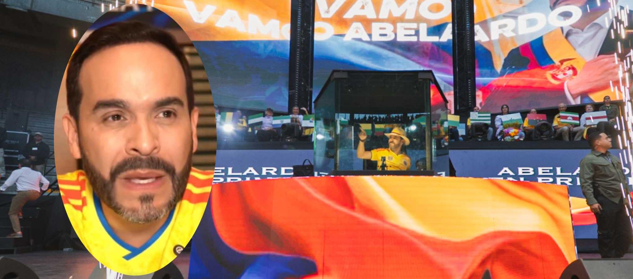 Abelardo De La Espriella lució la camiseta de la Selección Colombia en su pronunciamiento.
