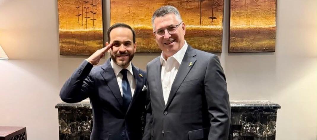 El Presidente electo Abelardo De La Espriella y el ministro de Exteriores israelí, Gideon Saar.