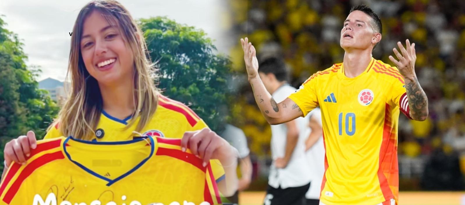 Antonella Petro y James Rodríguez.