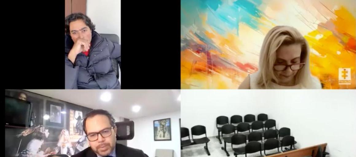 Nicolás Petro, Alejandro Carranza y Lucy Marcela Laborde. 