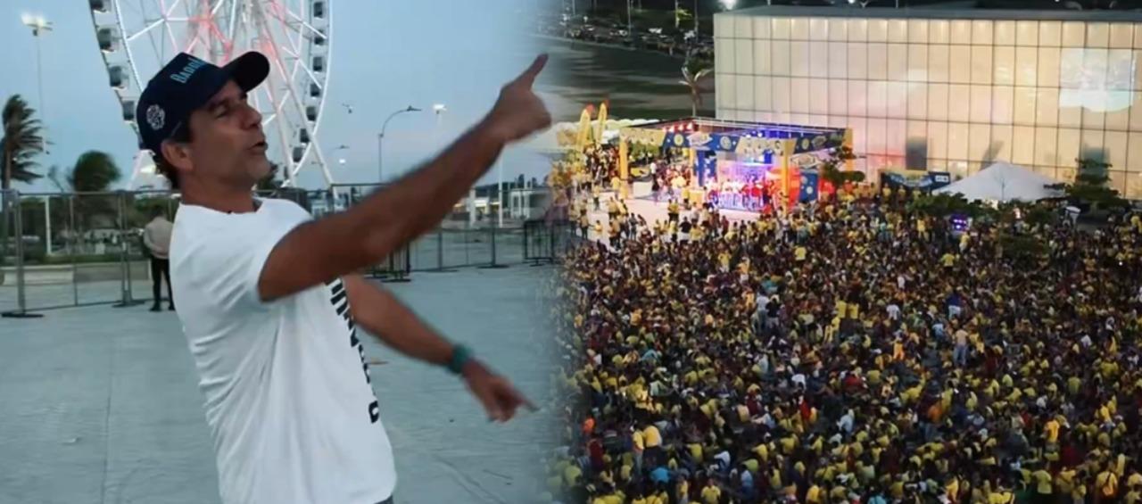 El Alcalde Alex Char y el Fan Zone del Malecón.