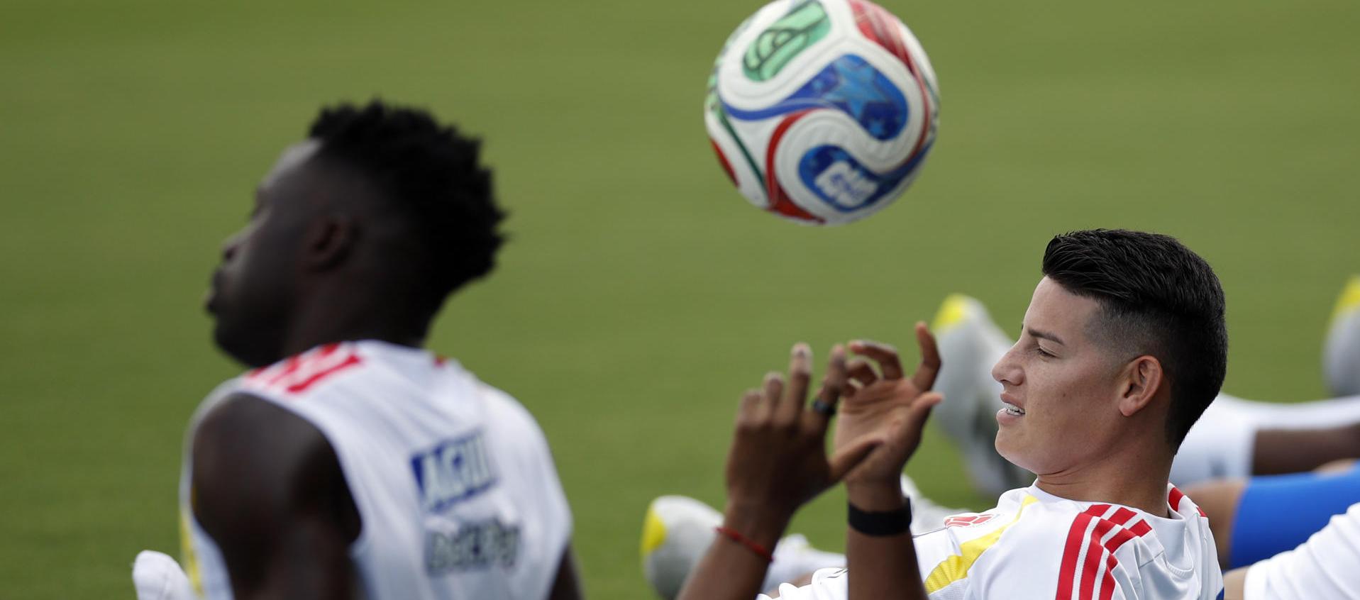 Colombia entrena en el Miami Inter CF Stadium de Fort Lauderdale, Florida, US.