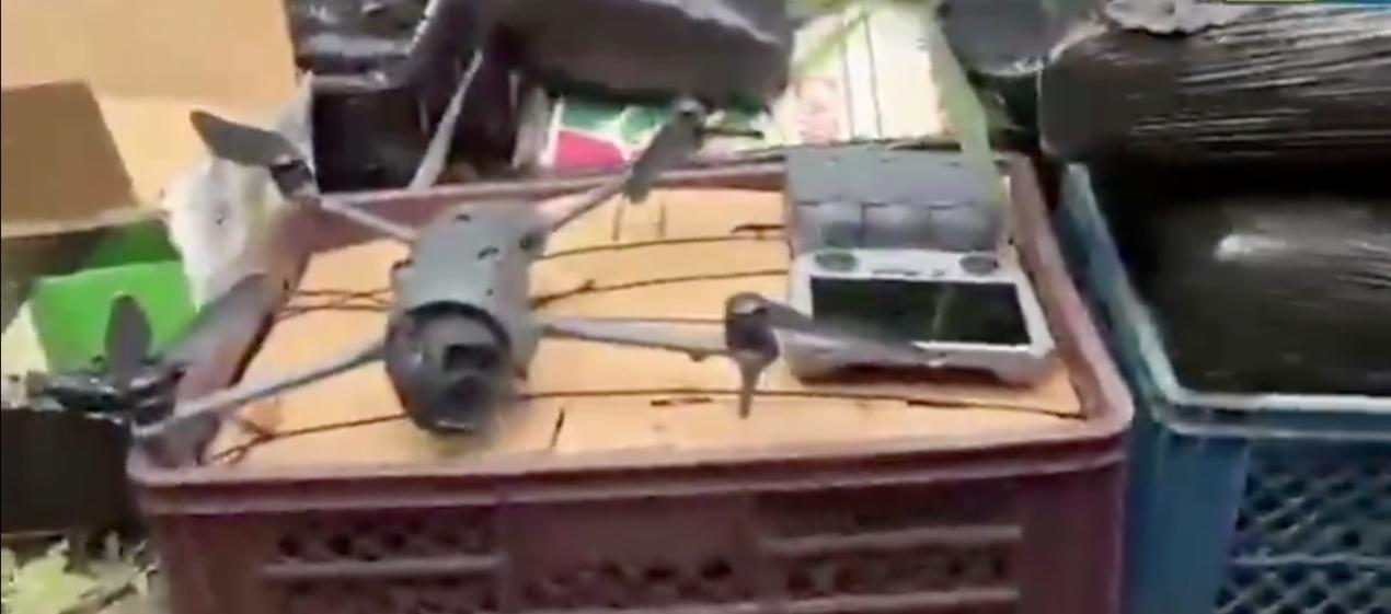 Drones incautados por parte de la Policía y el Ejército. 