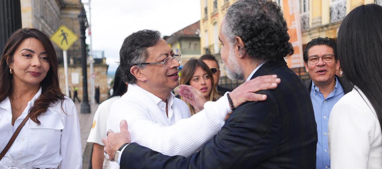 El Presidente Gustavo Petro con el Ministro Armando Benedetti.