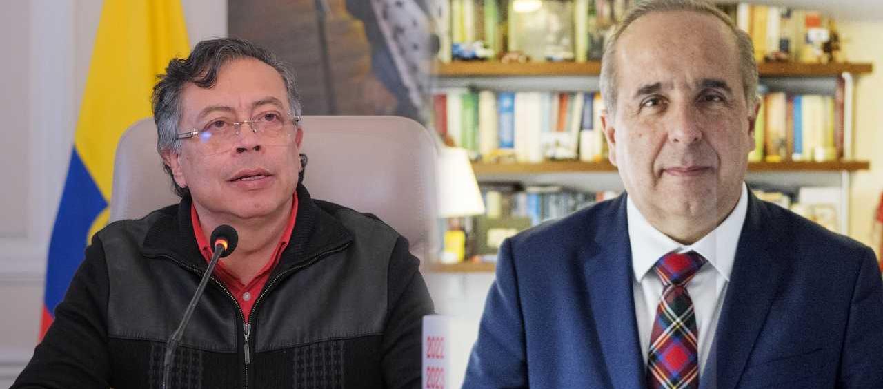 El Presidente Gustavo Petro y el embajador en Suecia, Guillermo Reyes.