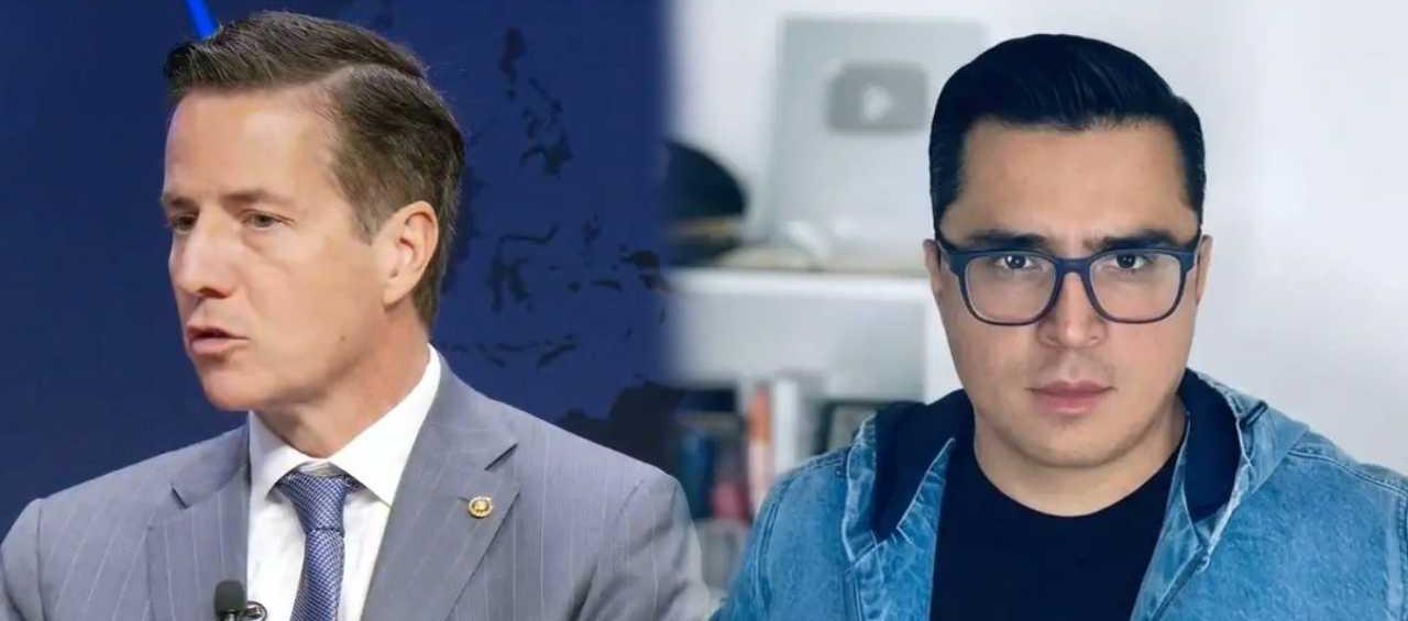 El senador estadounidense Bernie Moreno y Beto Coral.