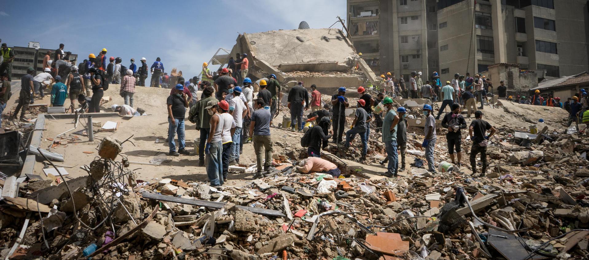 Muchos edificios colapsaron ante la magnitud de los dos terremotos. 