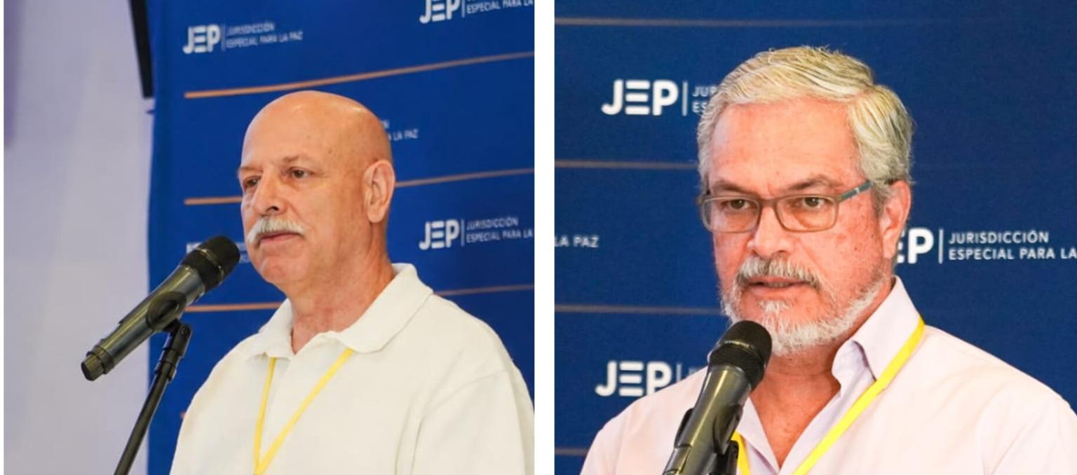 Generales retirados Hernán Giraldo Restrepo y Adolfo León Hernández Martínez, 