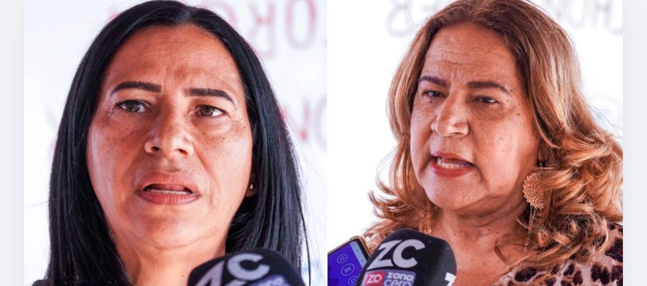 Gilma Meza y Martha Díaz. 