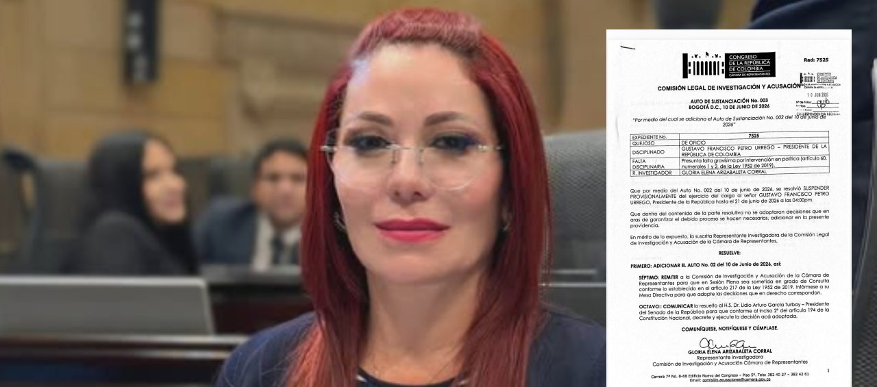 Auto que modifica suspensión temporal del Presidente Gustavo Petro