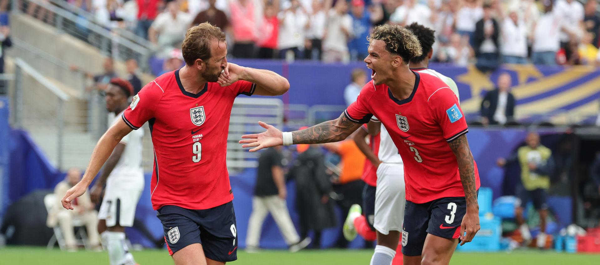 Harry Kane celebrando su conversión.