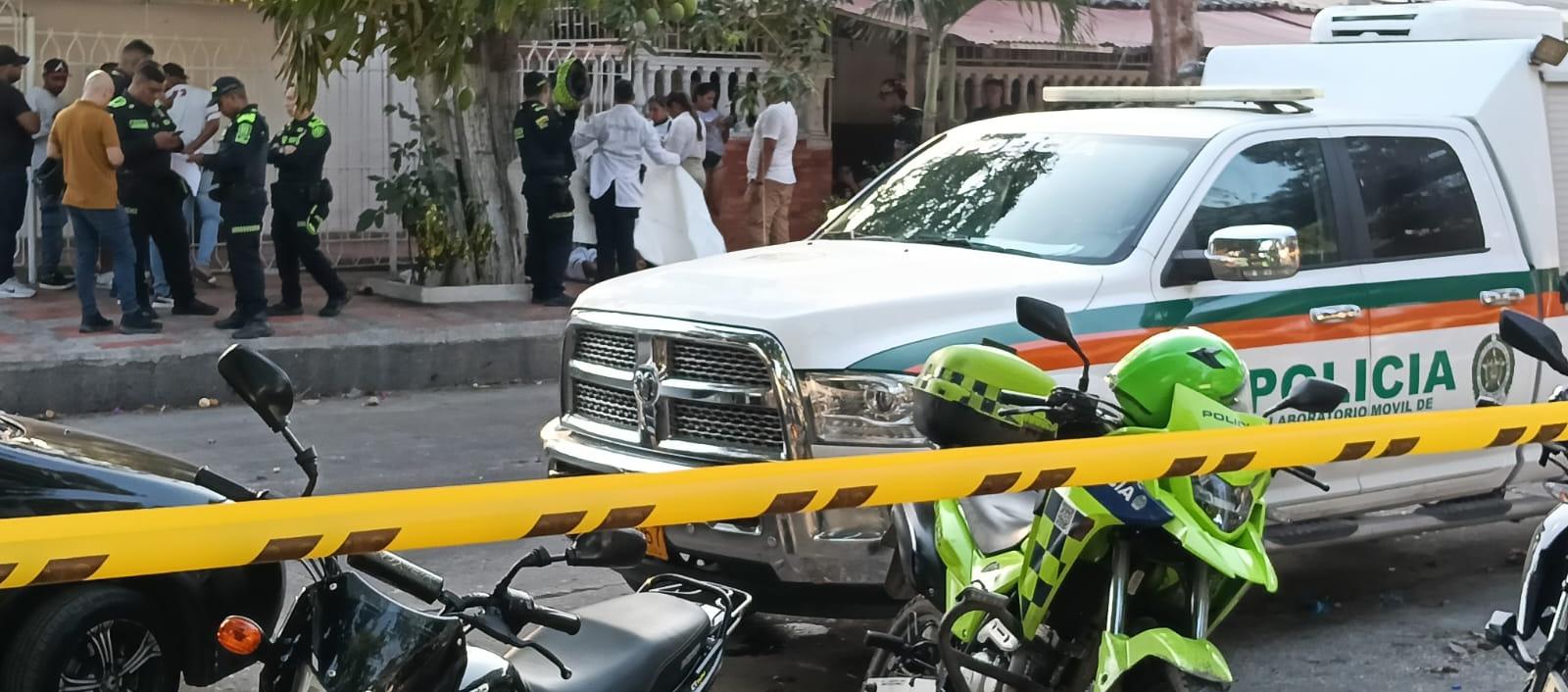 Escenario de un homicidio en Barranquilla. 
