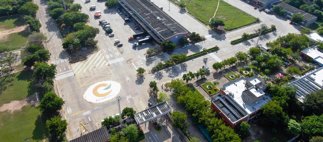 Imagen aérea de la Central de Abastos Granabastos
