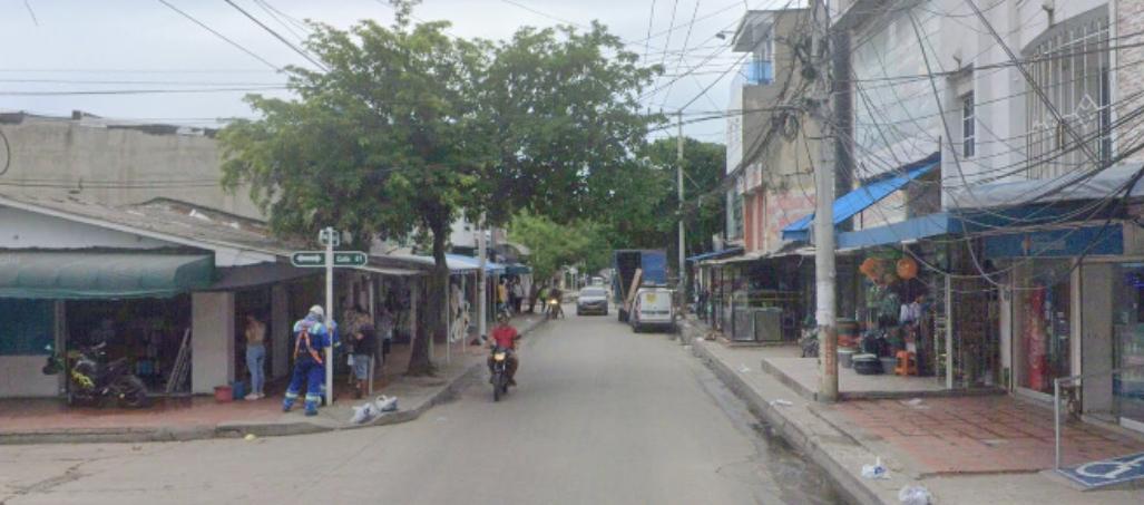 Sector de la calle 61 con carrera 18, donde se presentó el ataque a bala en Las Moras. 