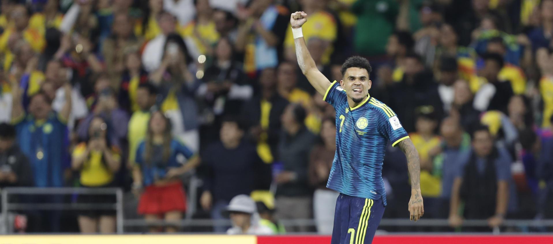 Luis Díaz celebra su gol este miércoles.