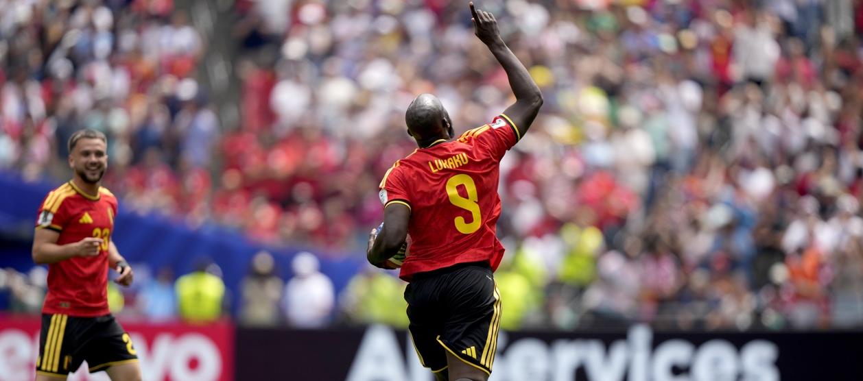 La celebración de Lukaku.