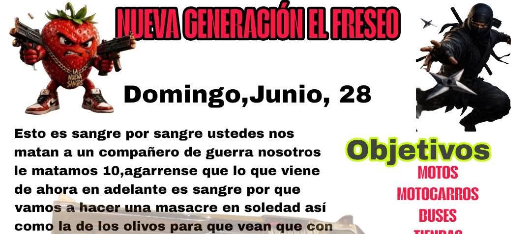 Panfleto que circula en redes sociales. 