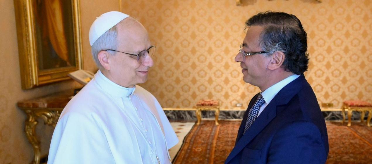 El Papa León XIV recibirá a Gustavo Petro este jueves, en el Vaticano