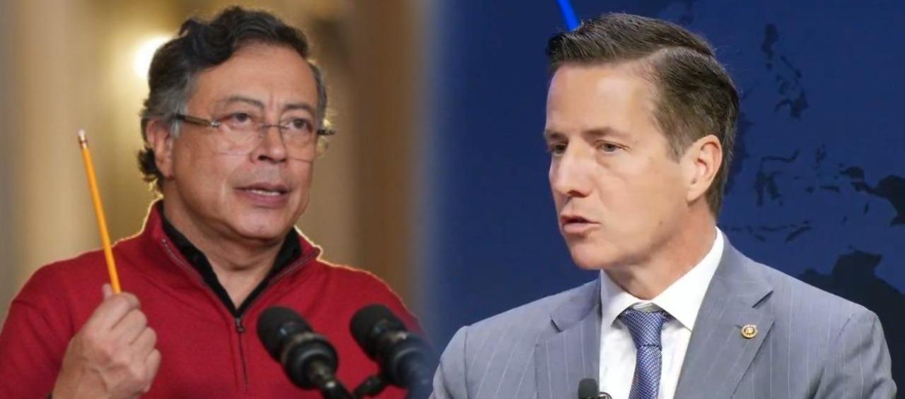 El Presidente Gustavo Petro y Bernie Moreno.