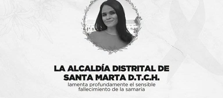 Post de la Alcaldía de Santa Marta sobre Natalia Fernández